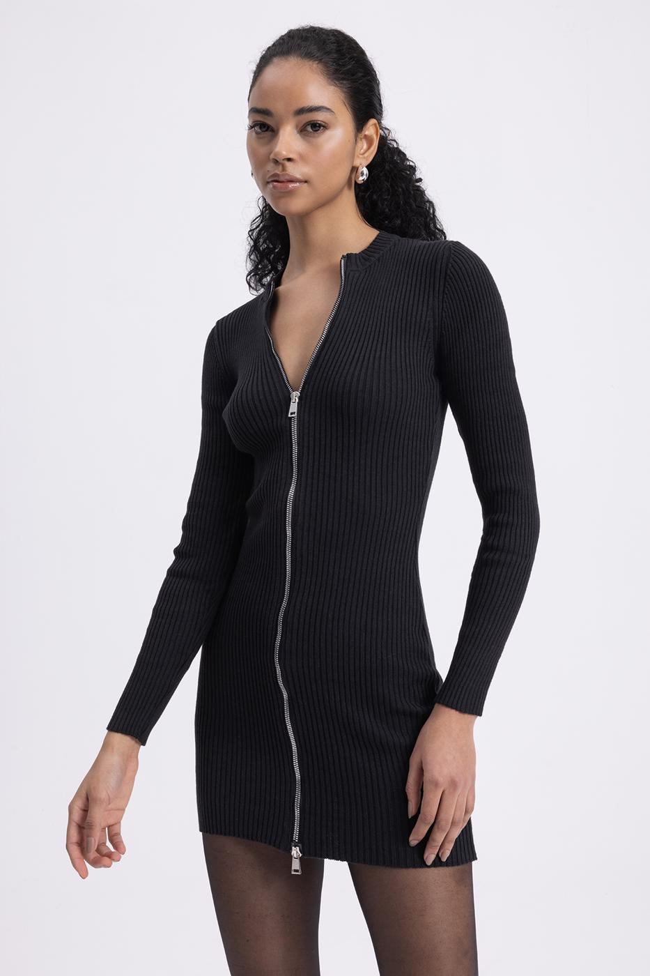 BSL Women Zippered Knit Mini Pencil Dress - Cuautitlán