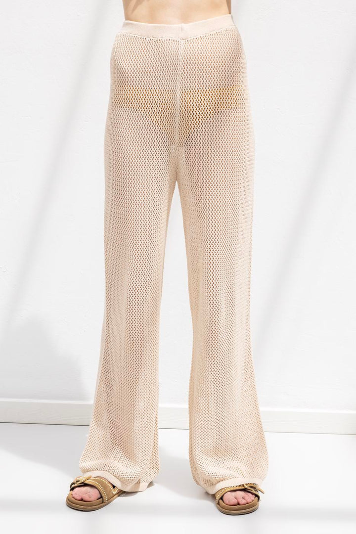 BSL Women Fishnet Knitted Trousers - Odenton