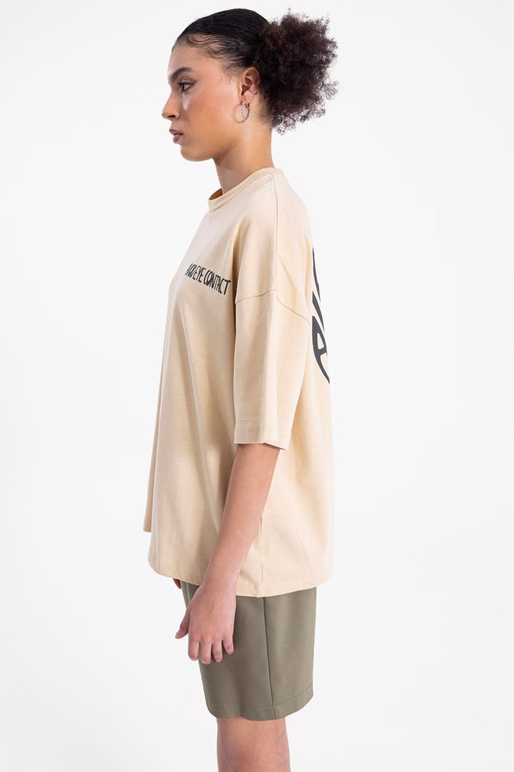 BSL Women Oversized Prited T-shirt - Nuneaton
