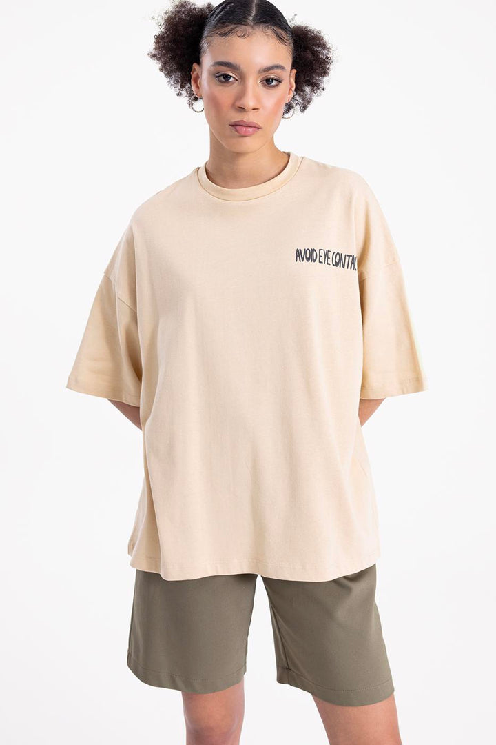 BSL Women Oversized Prited T-shirt - Nuneaton