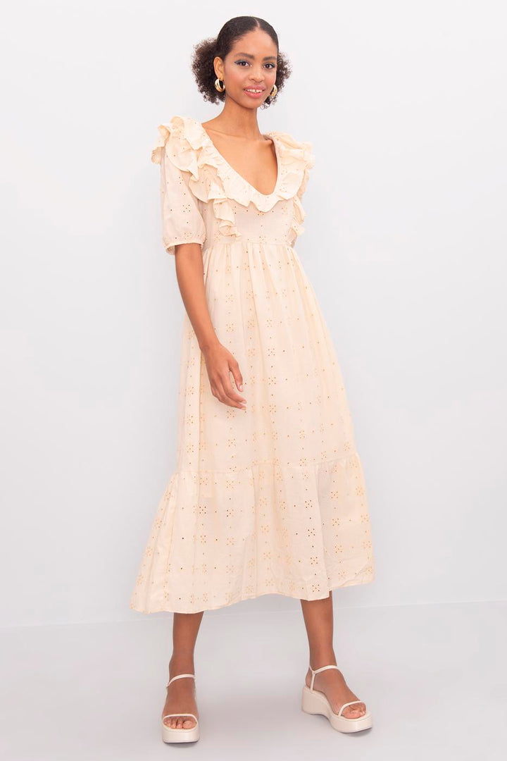 BSL Women Flounce Midi Dress - Mazatlán