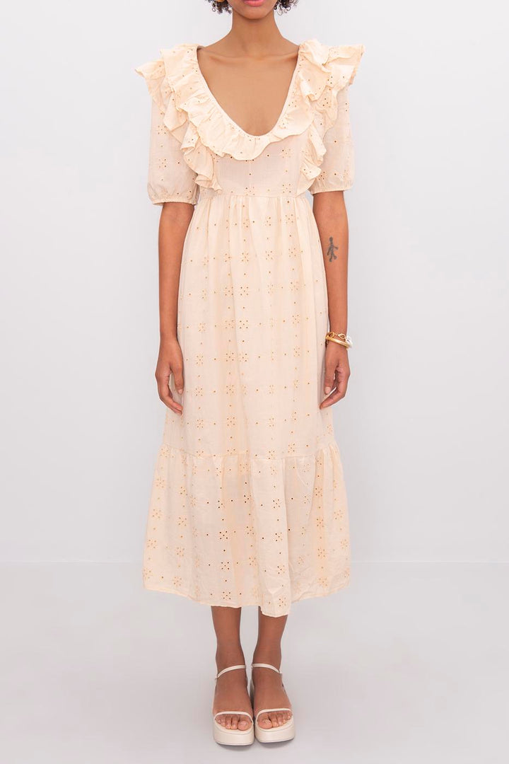 BSL Women Flounce Midi Dress - Mazatlán