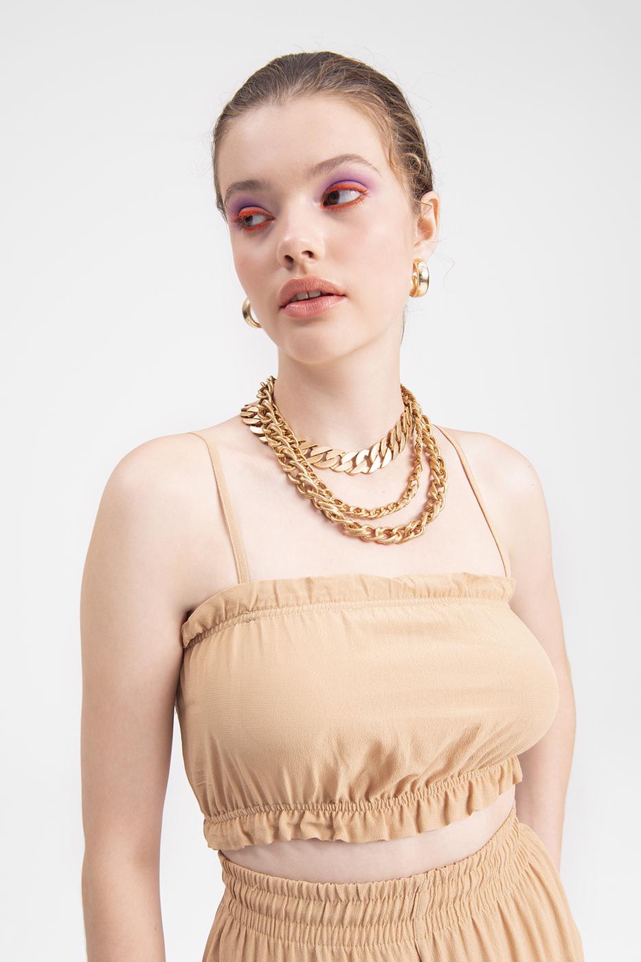 BSL Women Strapped Flounce Bustier - Pessac