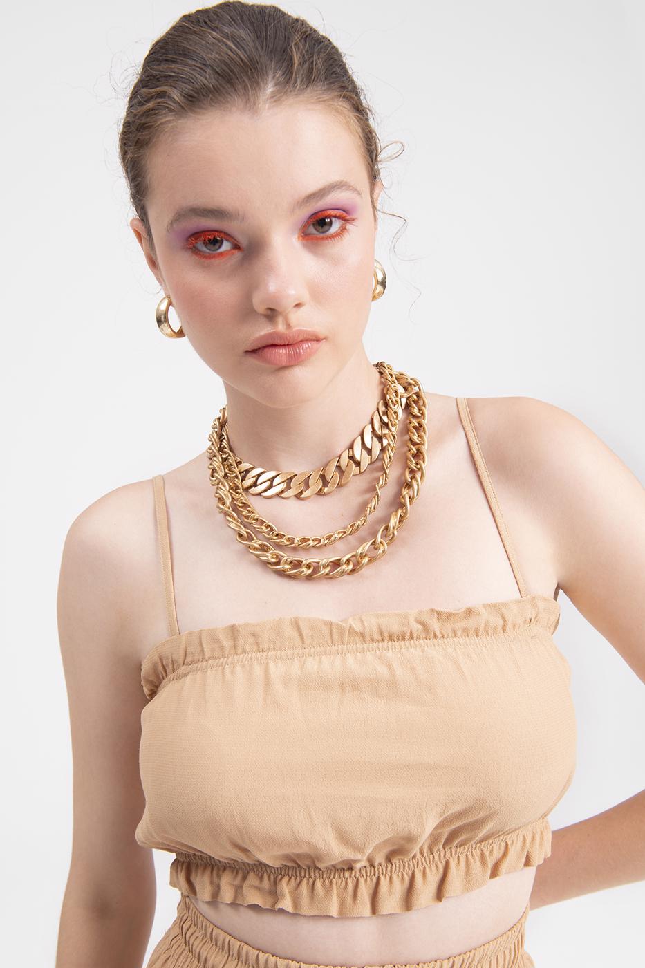 BSL Women Strapped Flounce Bustier - Pessac