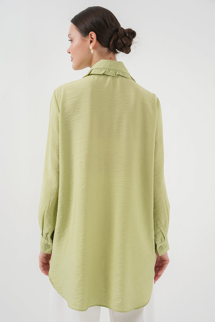 BGD Women Frilly Long Shirt Tunic 5952 - Çağla - Warner Robins