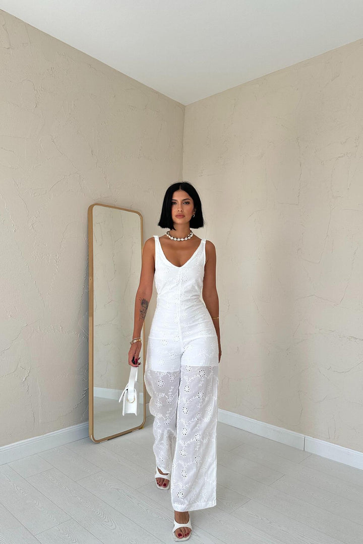ELS Coverall Jumpsuit - White - Gladstone