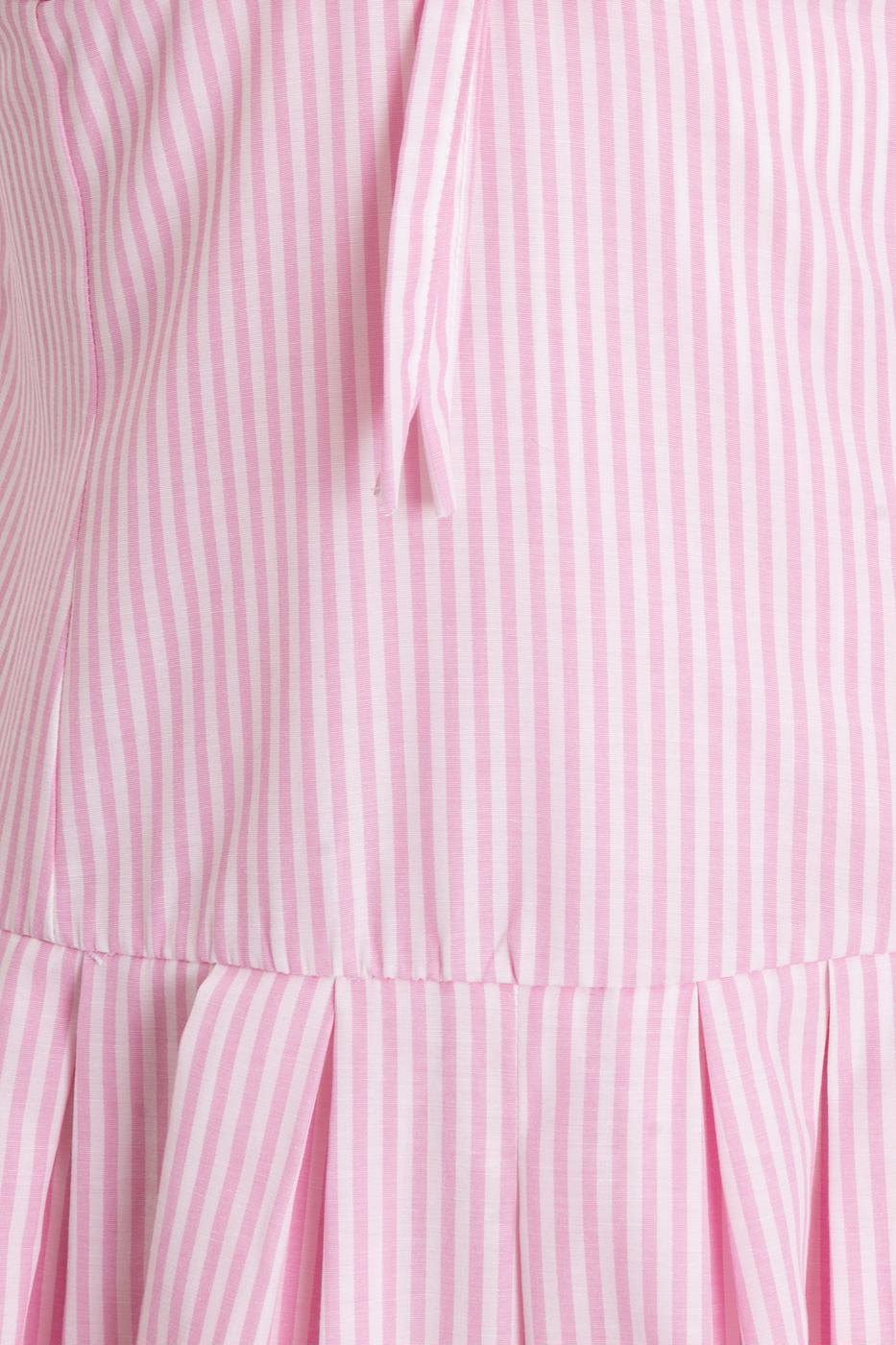 BSL Women Striped Strap Mini Dress with Bow Detail - Oss