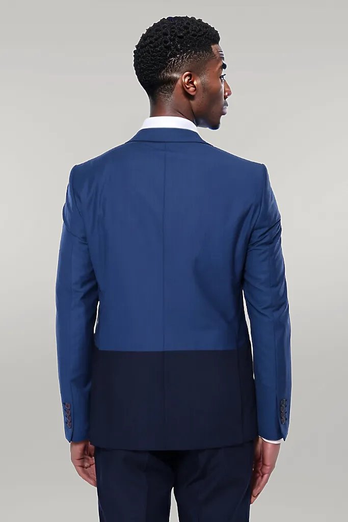 WSS Fragmental Navy Blue Men Suit  - Singen