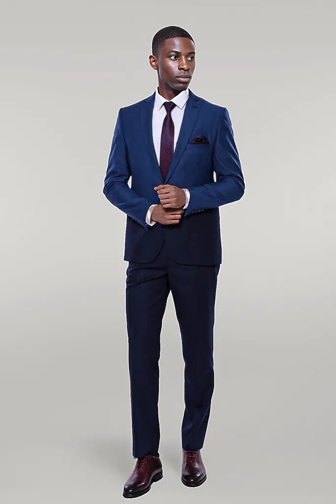 WSS Fragmental Navy Blue Men Suit  - Singen