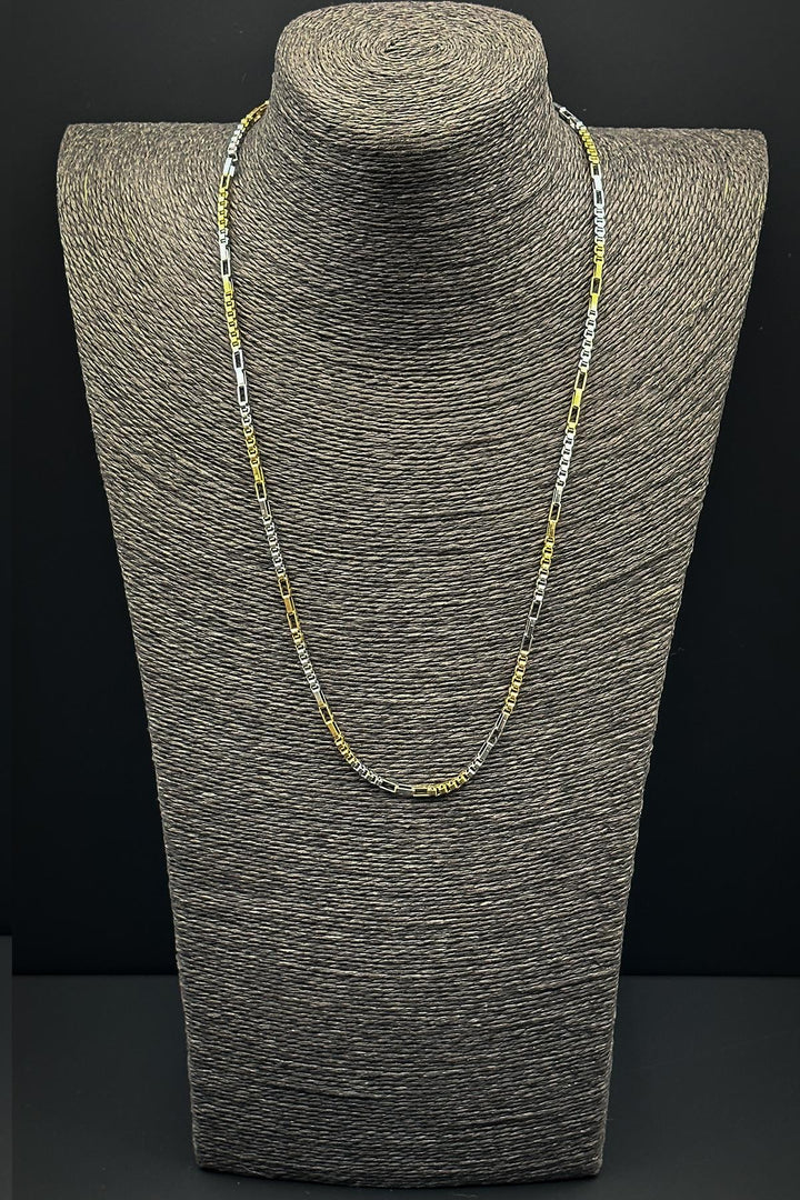 NVM FRNCH 316L Stainless Steel Italian Style Gold-Silver Color Men's Necklace FRJ30666-766-AG - Ipswich