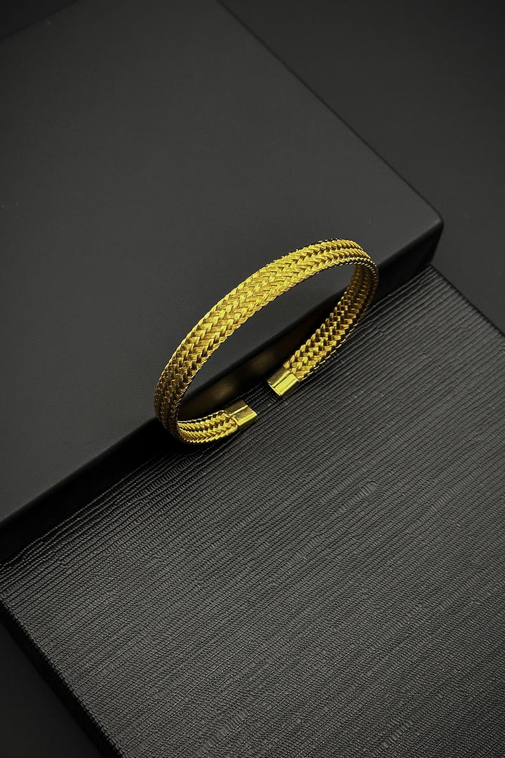NVM FRNCH 316L Stainless Steel Italian Style Gold Color Men's Bracelet FRJ12057-3057-G - Elk Grove