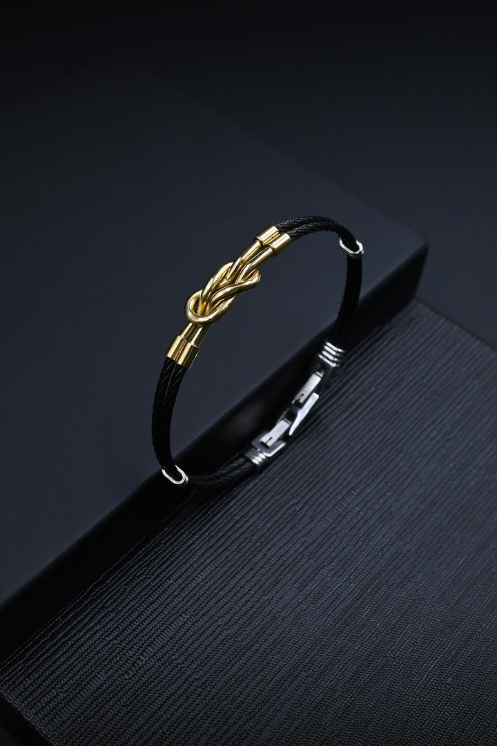 NVM FRNCH 316L Steel Italian Model Gold Color Men's Bracelet FRJ12121-3121-G - Jáltipan de Morelos
