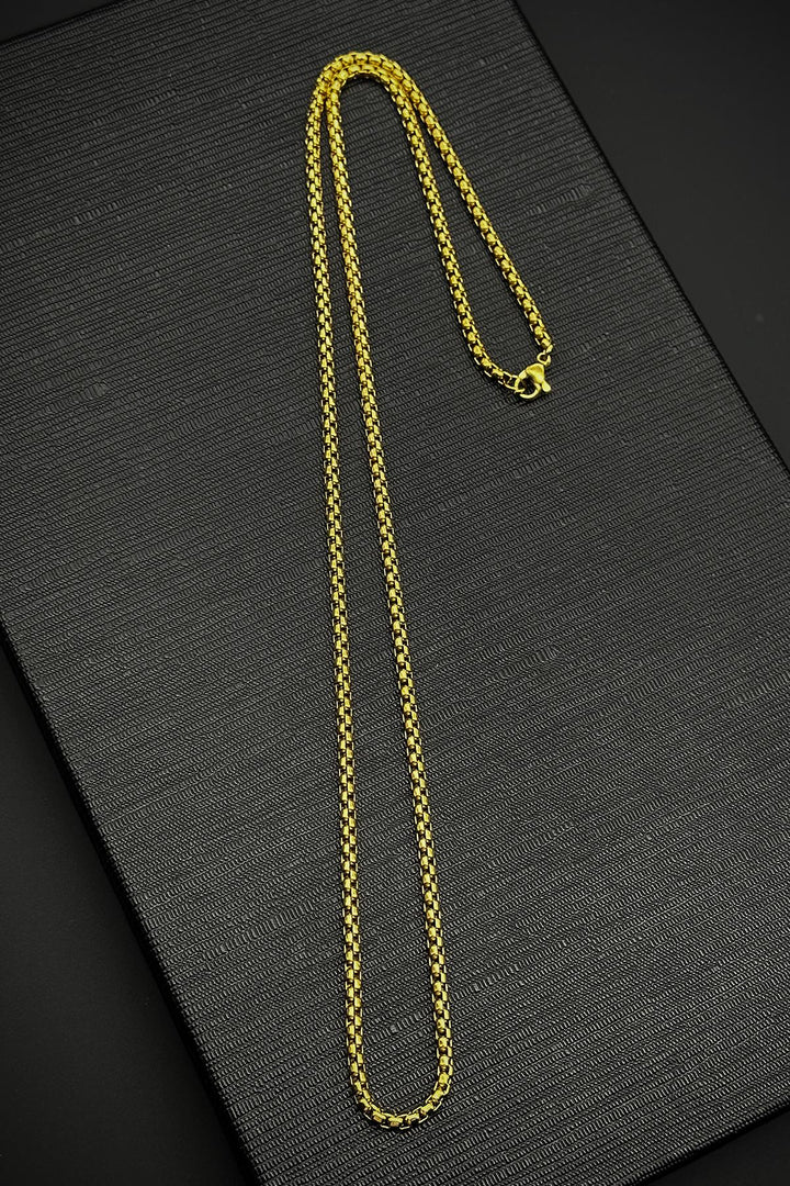 NVM FRNCH 316L Stainless Steel Italian Style Gold Color Men's Necklace FRJ30791-891-G - San Juan Cancuc