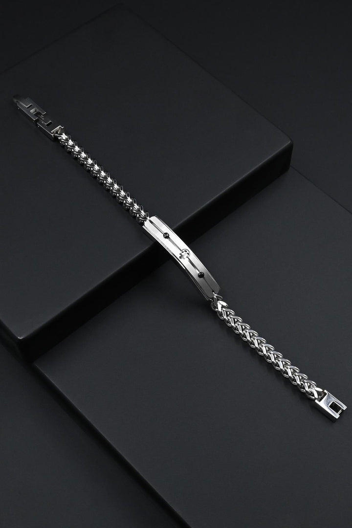 NVM FRNCH 316L Stainless Steel Italian Model Anchor Figure Silver Color Men's Bracelet FRJ12272-3272-AB2 - East Point
