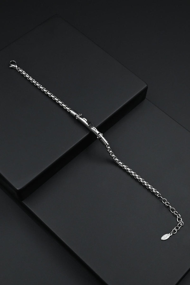 NVM FRNCH 316L Stainless Steel Italian Model Anchor Figure Silver Color Men's Bracelet FRJ12283-3283-A - Trento