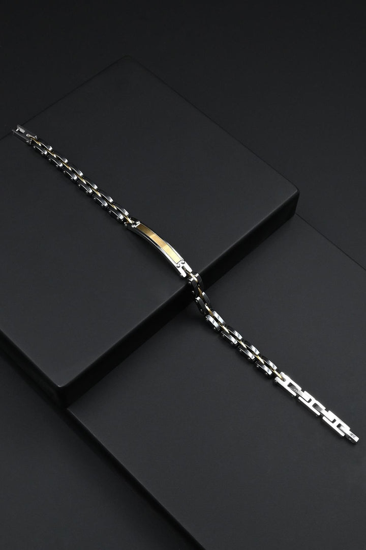 NVM FRNCH 316L Stainless Steel Italian Model Silver-Gold Color Men's Bracelet FRJ12279-3279-AG - Wiener Neustadt