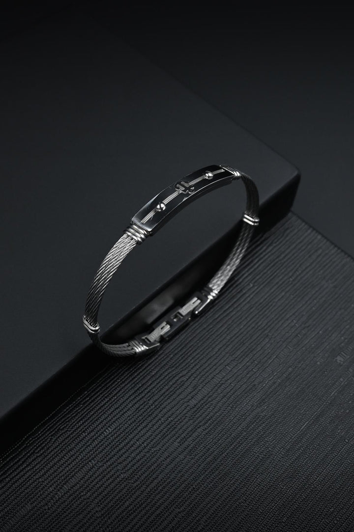 NVM FRNCH 316L Stainless Steel Italian Style Silver Color Men's Bracelet FRJ12124-3124-A - Eastpointe