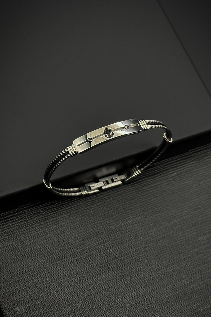 NVM FRNCH 316L Stainless Steel Italian Style Silver Color Men's Bracelet FRJ12124-3124-A2 - Dunedin