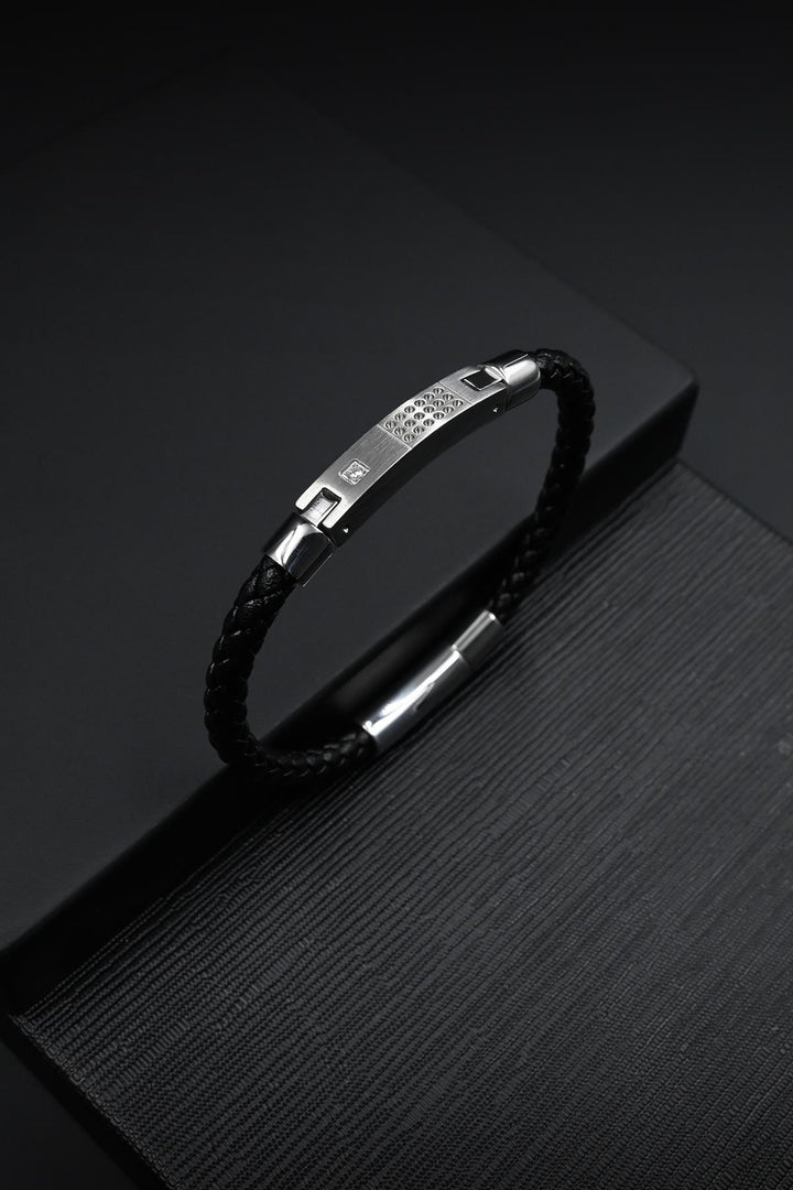 NVM FRNCH 316L Stainless Steel Italian Style Silver Color Men's Bracelet FRJ12125-3125-A - Evergem