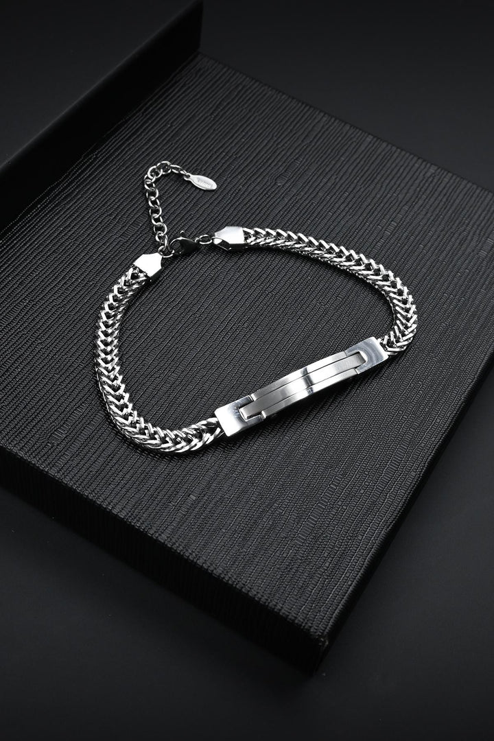 NVM FRNCH 316L Stainless Steel Italian Style Silver Color Men's Bracelet FRJ12127-3127-A - Hartford