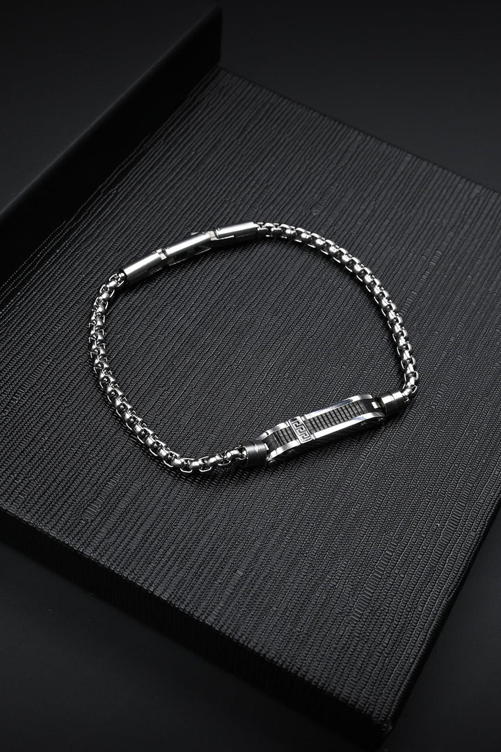 NVM FRNCH 316L Stainless Steel Italian Model Silver Color Men's Bracelet FRJ12133-3133-AB2 - Wylie
