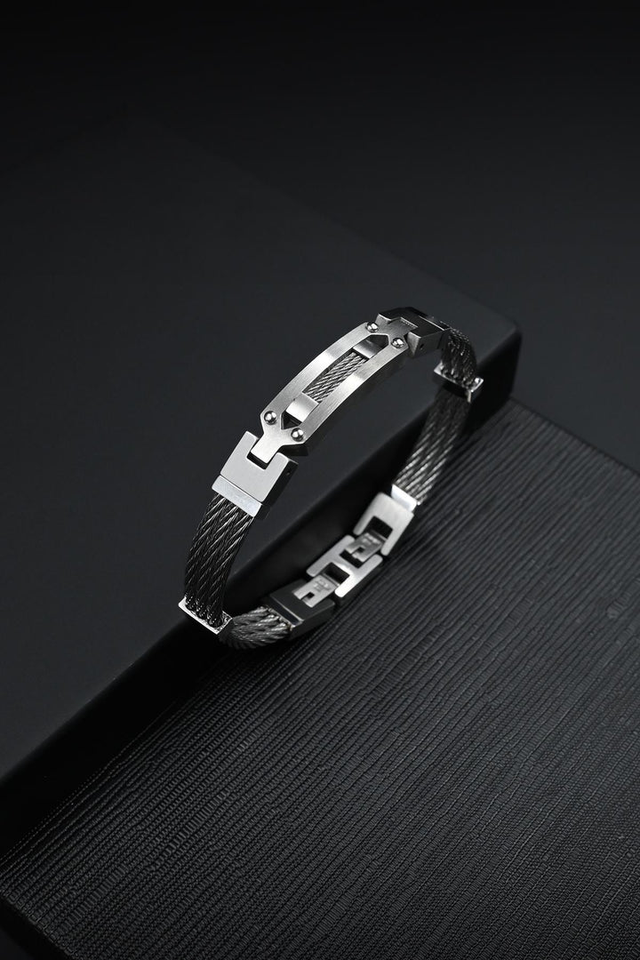 NVM FRNCH 316L Stainless Steel Italian Style Silver Color Men's Bracelet FRJ12134-3134-A - Altamira