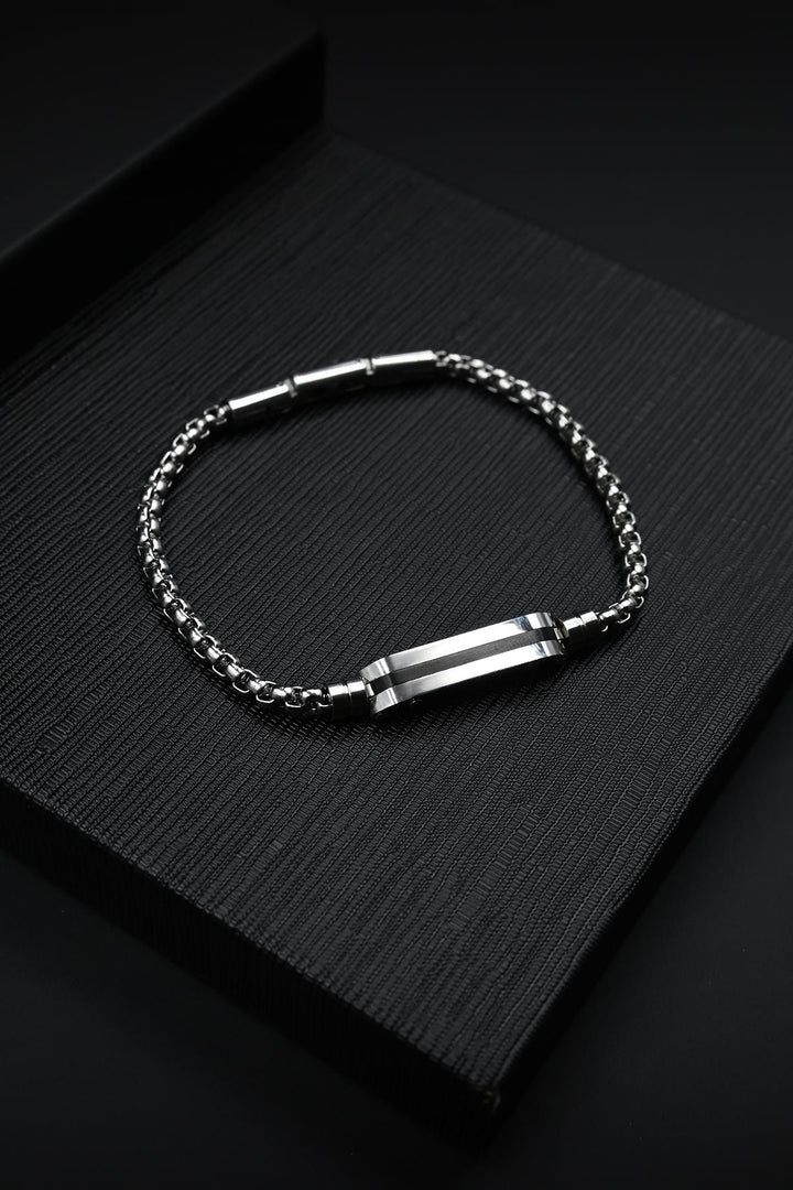 NVM FRNCH 316L Stainless Steel Italian Model Silver Color Men's Bracelet FRJ12136-3136-AB2 - Covina