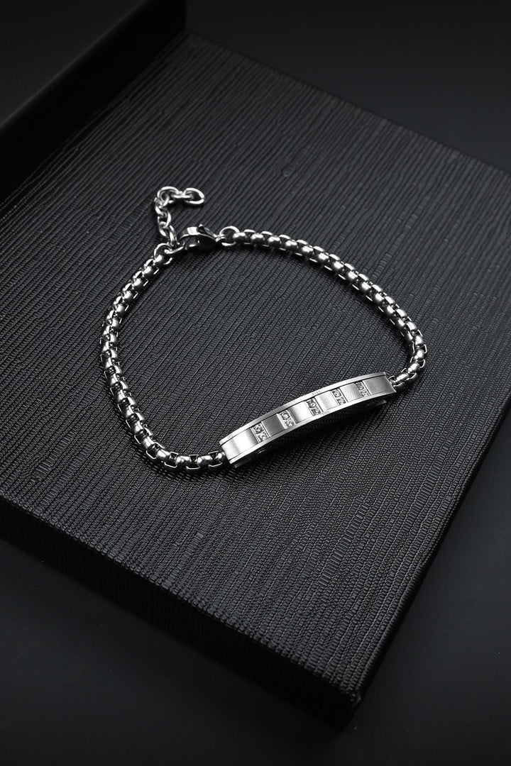 NVM FRNCH 316L Stainless Steel Italian Style Silver Color Men's Bracelet FRJ12139-3139-A - Getafe