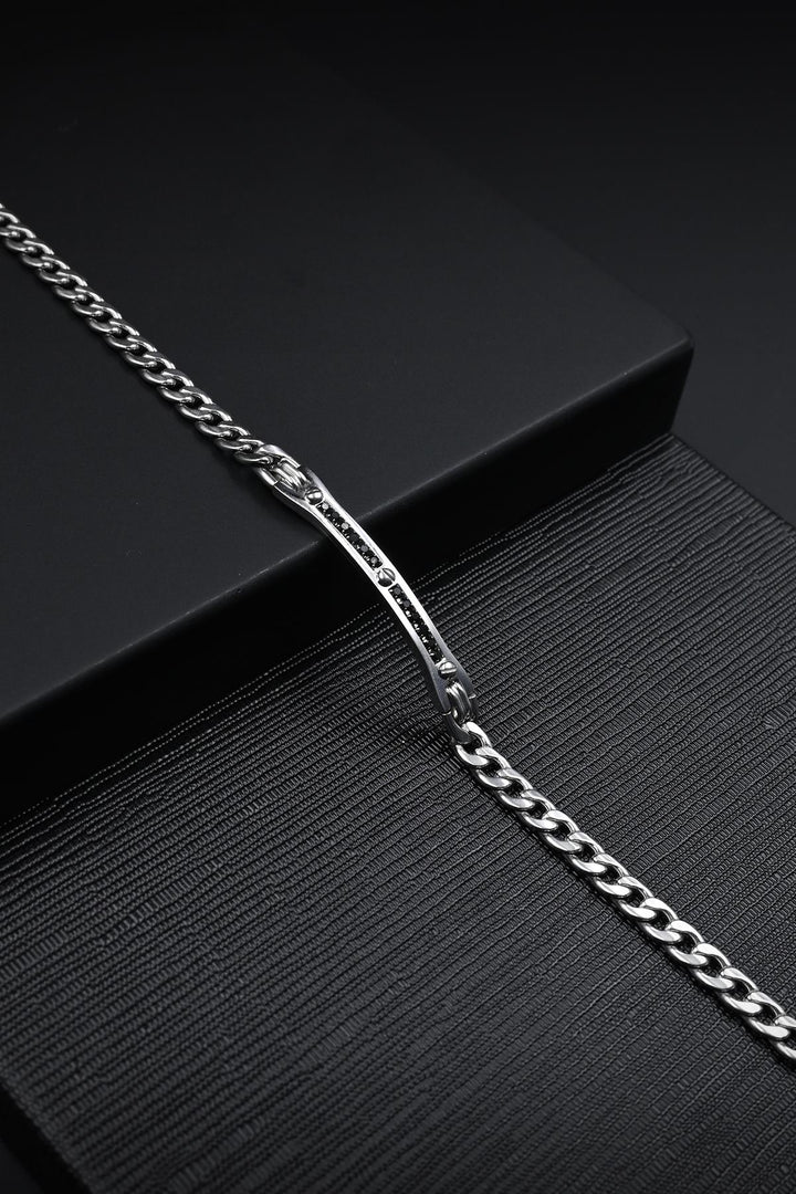 NVM FRNCH 316L Stainless Steel Italian Style Silver Color Men's Bracelet FRJ12140-3140-A - Bruges