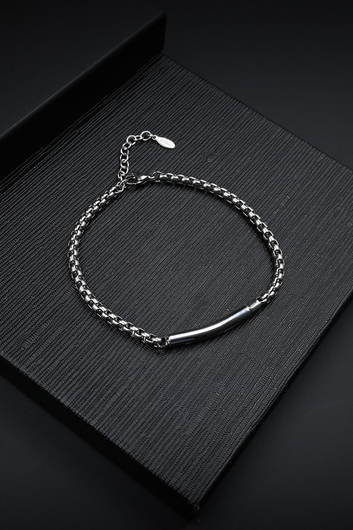NVM FRNCH 316L Stainless Steel Italian Style Silver Color Men's Bracelet FRJ12146-3146-A - Yuriria