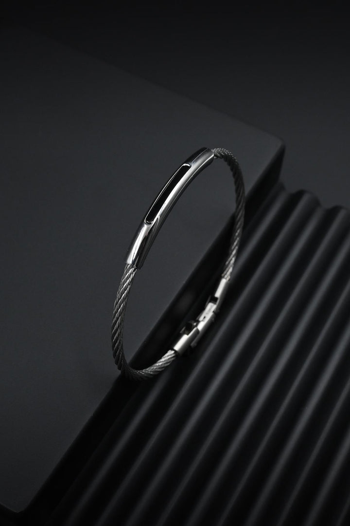 NVM FRNCH 316L Stainless Steel Italian Model Silver Color Men's Bracelet FRJ12260-3260-A - Surprise