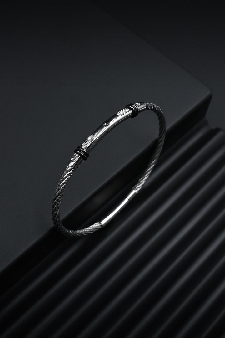 NVM FRNCH 316L Stainless Steel Italian Style Silver Color Men's Bracelet FRJ12262-3262-A - Rochester