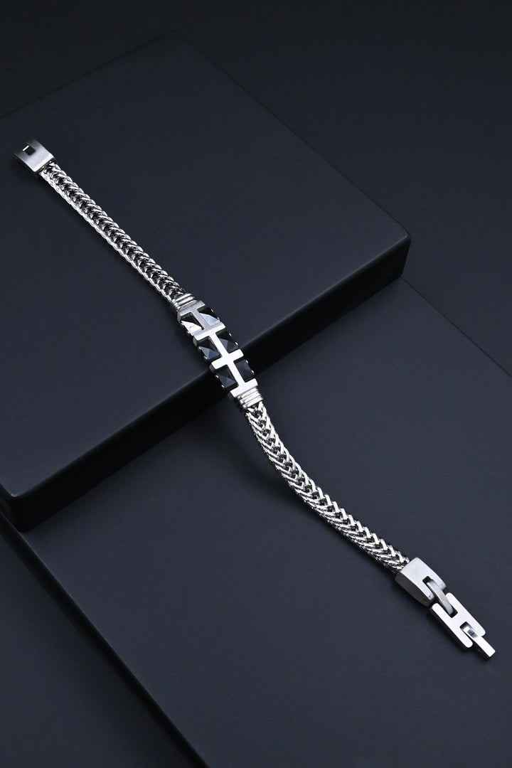 NVM FRNCH 316L Stainless Steel Italian Style Silver Color Men's Bracelet FRJ12266-3266-A - Nuevo Casas Grandes