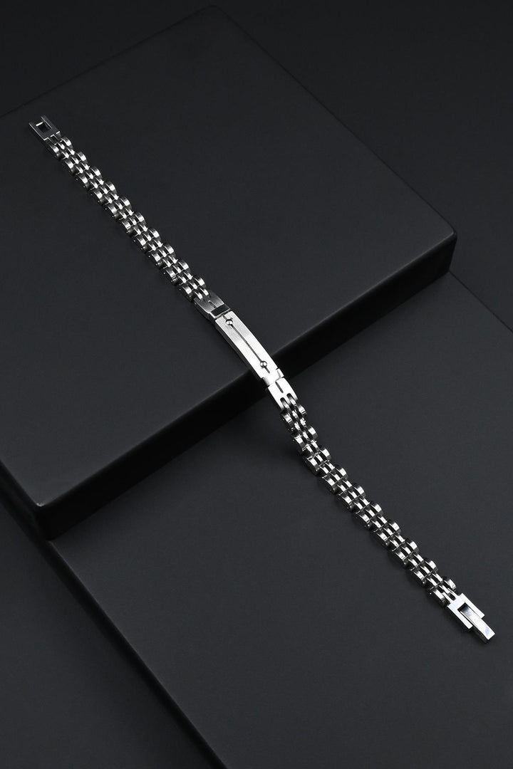NVM FRNCH 316L Stainless Steel Italian Style Silver Color Men's Bracelet FRJ12274-3274-A - Ewell