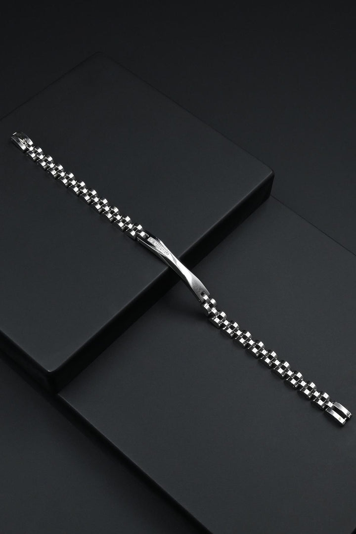 NVM FRNCH 316L Stainless Steel Italian Style Silver Color Men's Bracelet FRJ12280-3280-A - Lewisville