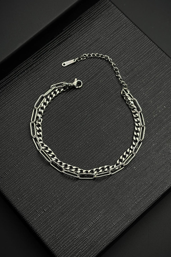 NVM FRNCH 316L Stainless Steel Italian Style Silver Color Men's Bracelet FRJ12444-3444-A - Phenix City
