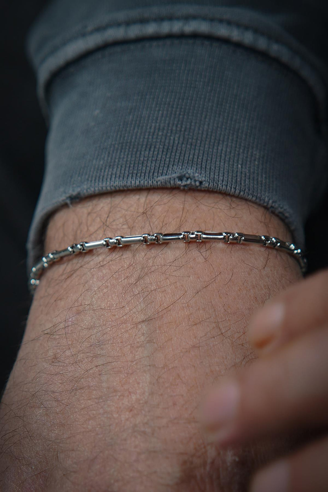 NVM FRNCH 316L Stainless Steel Italian Style Silver Color Men's Bracelet/Necklace Set FRJ12451-3451-A - Quebec City