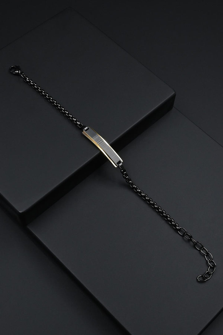 NVM FRNCH 316L Steel Italian Model Black-Gold Color Men's Bracelet FRJ12281-3281-B2G - Ixtlahuacán de los Membrillos