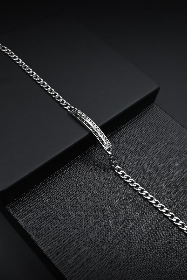 NVM FRNCH 316L Stainless Steel Italian Model Black-White Color Men's Bracelet FRJ12122-3122-B2A - Glyfáda
