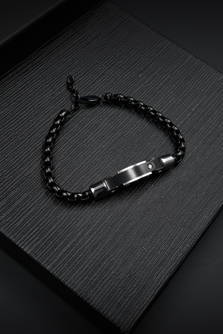 NVM FRNCH 316L Stainless Steel Italian Model Black Color Men's Bracelet FRJ12137-3137-B2 - Badalona