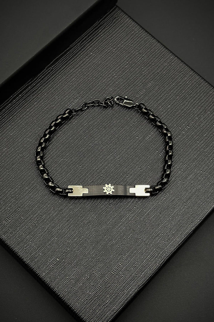 NVM FRNCH 316L Steel Italian Model Black Color Men's Bracelet FRJ12138-3138-B2 - Edgware