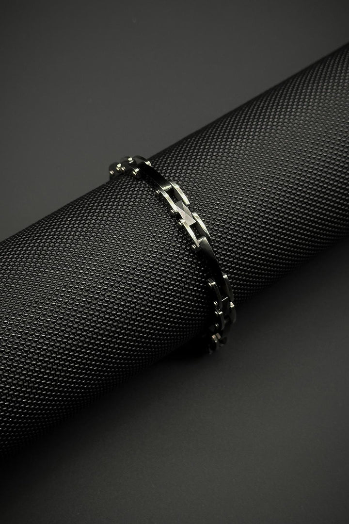 NVM FRNCH 316L Stainless Steel Italian Model Black Color Men's Bracelet FRJ12147-3147-B2A - Everett