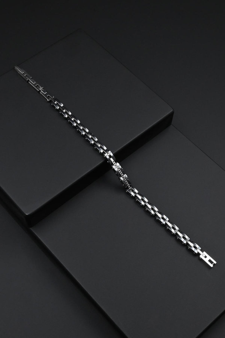 NVM FRNCH 316L Stainless Steel Italian Model Zircon Stone Silver Color Men's Bracelet FRJ12268-3268-A - Latina