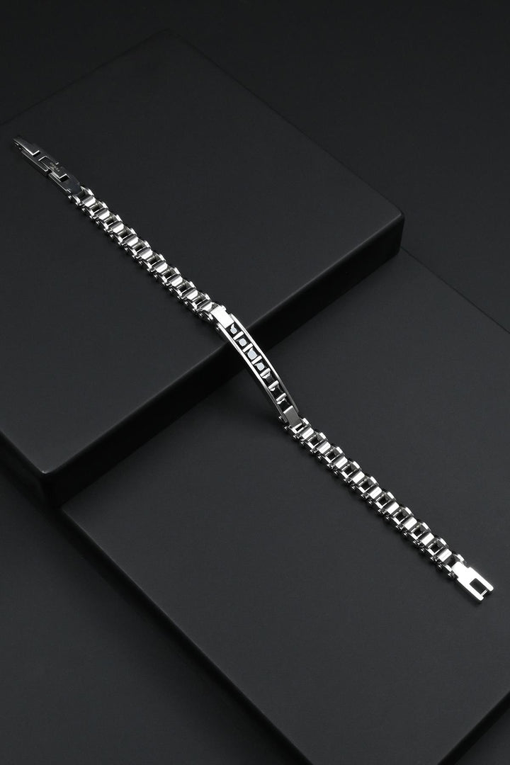 NVM FRNCH 316L Stainless Steel Italian Model Zircon Stone Silver Color Men's Bracelet FRJ12295-3295-A - Walkden