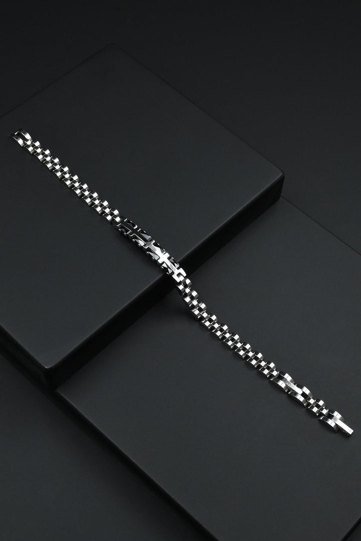 NVM FRNCH 316L Stainless Steel Italian Model Zircon Stone Silver Color Men's Bracelet FRJ12299-3299-A - Sunrise