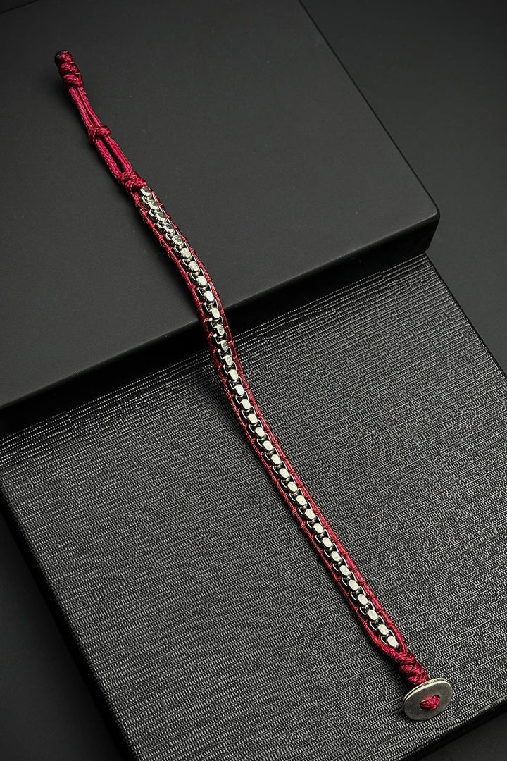 NVM FRNCH 316L Steel and Red String Men's Bracelet FRJ12443-3443-K - Neumarkt