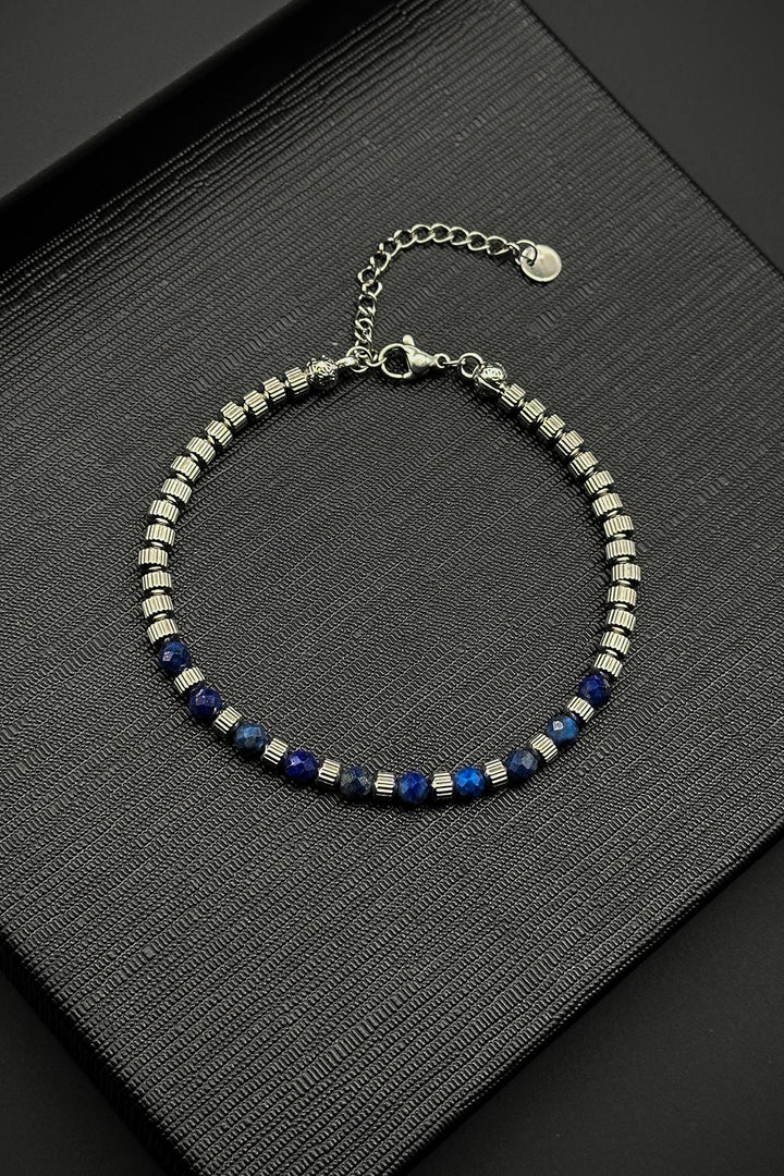 NVM FRNCH 316L Steel and Lapis Lazuli Natural Stone Navy Men's Bracelet FRJ12379-3379-L - Pavlohrad