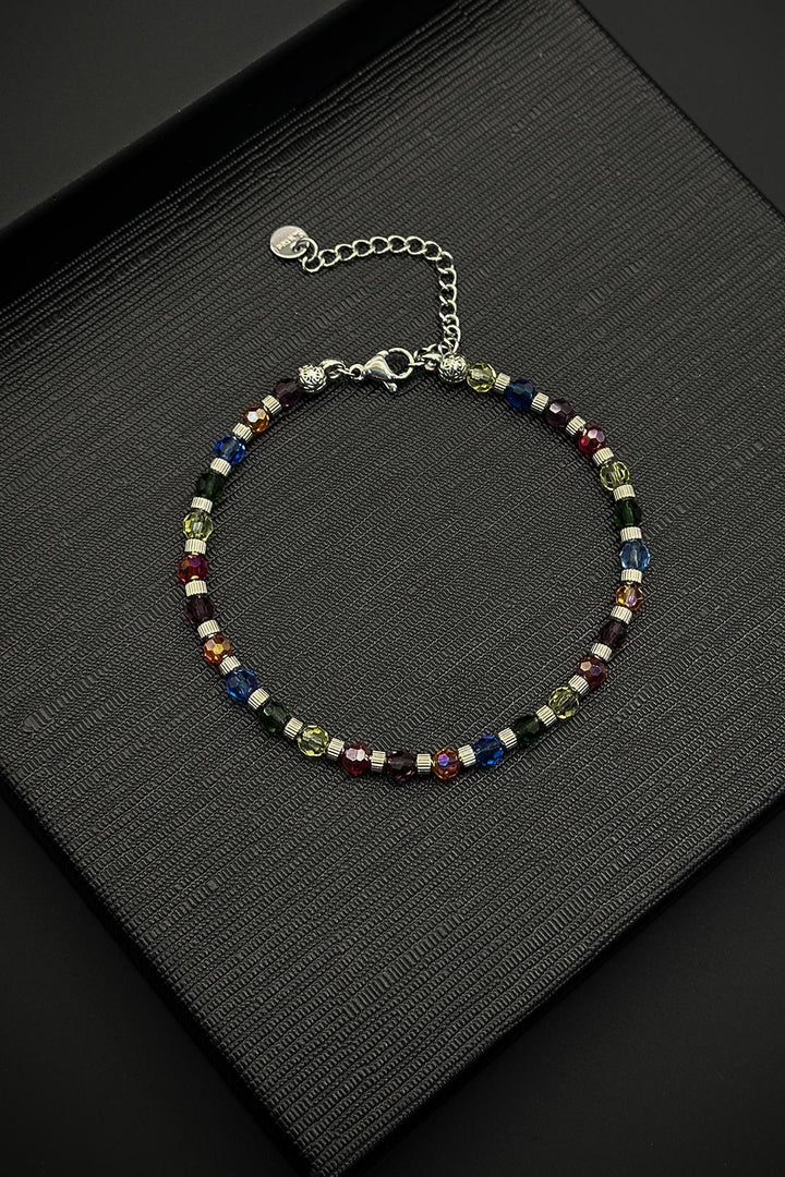 NVM FRNCH 316L Steel and Swarovski Stone Multicolored Men's Bracelet FRJ12349-3349-CK2 - Guanajuato
