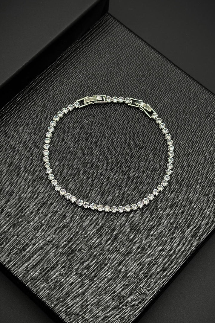 NVM FRNCH 3MM White Color Tennis Men's Bracelet with Zircon Stone FRJ12204-3204-A - Ocoyoacac