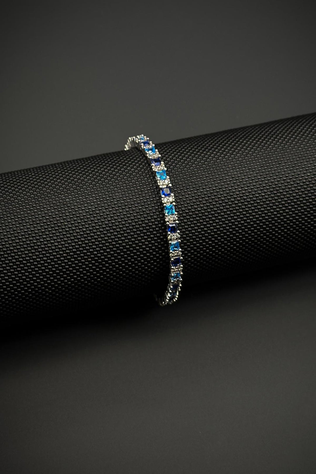 NVM FRNCH 925 Sterling Silver 3MM Mixed Color Zircon Stone Men's Bracelet FRJ12344-3344-CK2 - Mollet